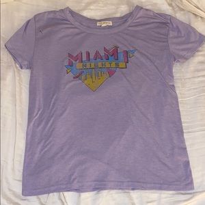 purple miami night shirt